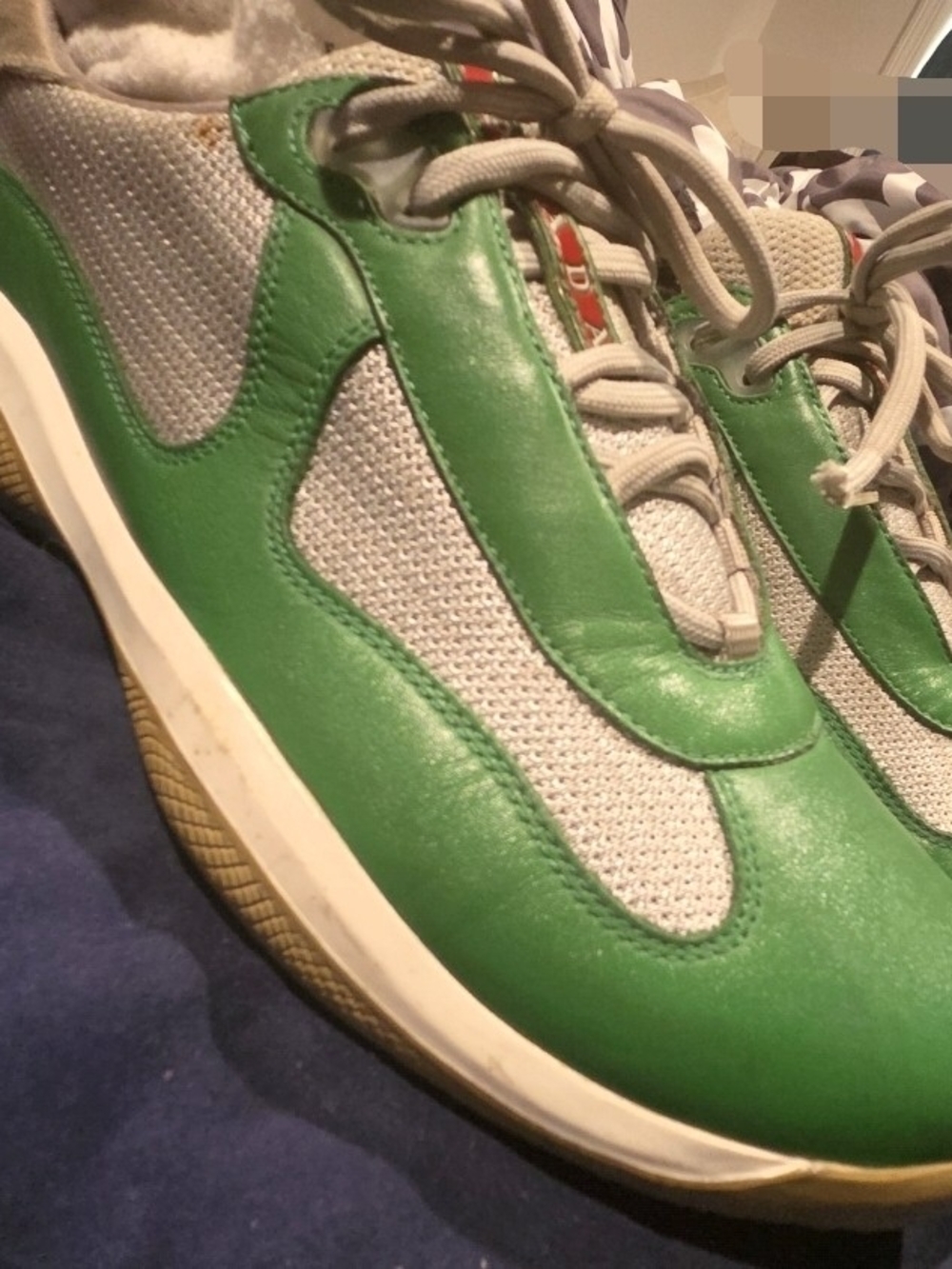 Prada American Cup Shoe Green Gray Size 11-12
